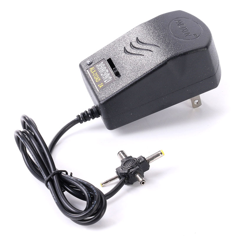 Adjustable power adapter 2A 4-head American gauge